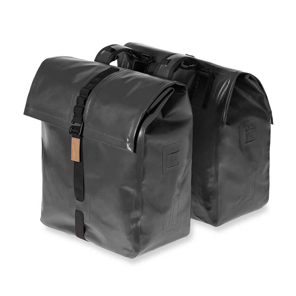 Basil, Urban Dry Double Bag, Double bag, Solid Black