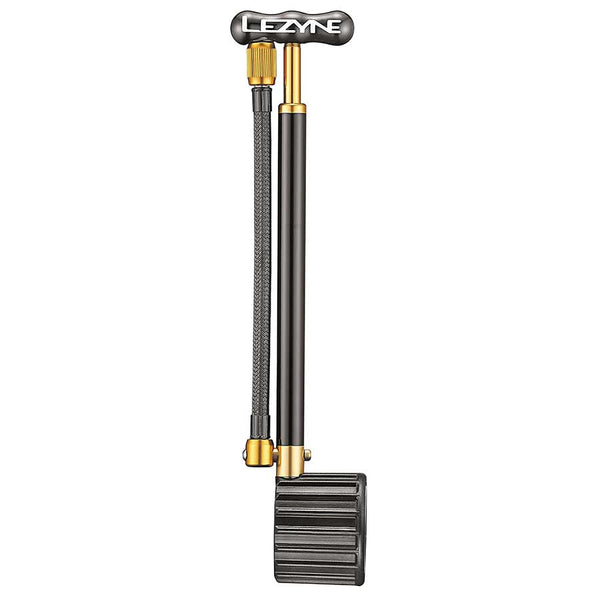 Lezyne Shock Drive Pump with Braided Hose and 400psi Gauge Black