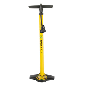 Beto, 11/160 Y, Floor Pump, Dual Valve Head, 160psi, Yellow