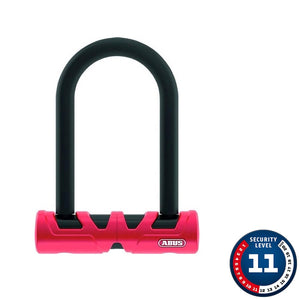 Abus, Ultimate 420 Mini, U-Lock, Key, 140mmx80mm, 5-33/64'' x 3-5/32'', Thickness in mm: 13mm, Red