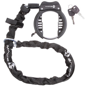 M-Wave, Ringchain XL, Chain Lock, Key, 5.5mm, 100cm, Black