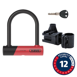 Abus, Ultimate 420K Mini, U-Lock, Key, 140x150mm, 5.5''x5.9'', Thickness in mm: 14mm, Red