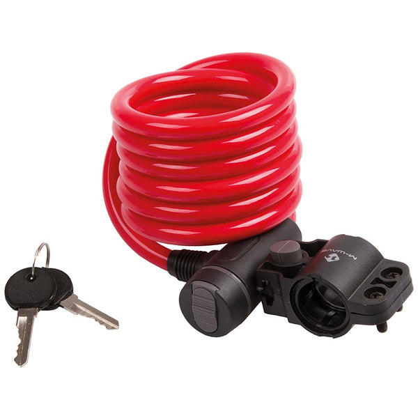 M-Wave, S 10.18, Cable lock, Key, 10mm, 10x1800mm, 2', Red