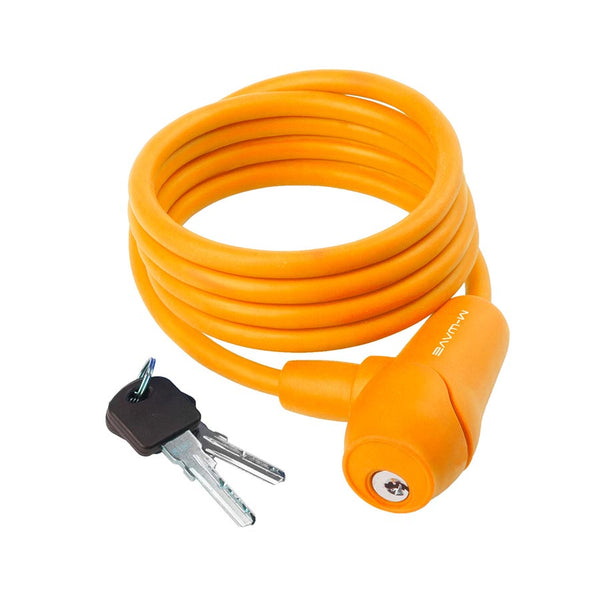 M-Wave, S8.15 Silicone, Cable lock, Combination, 12mm, 2', Orange