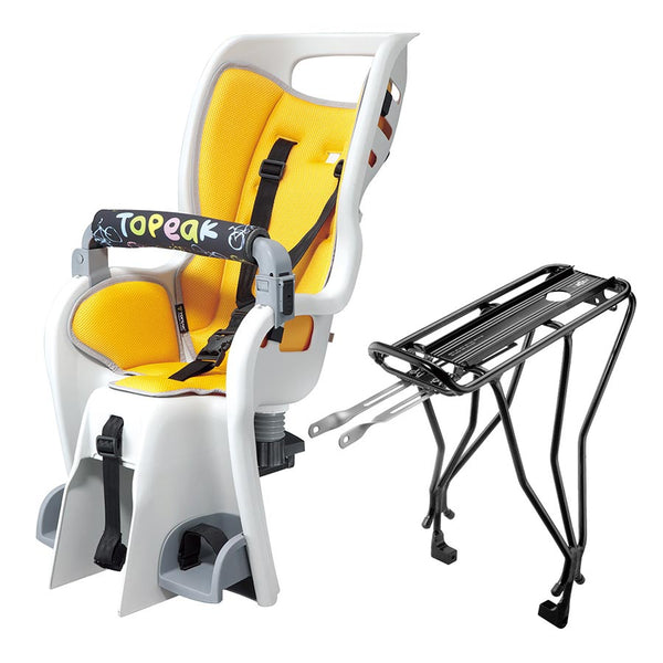 Topeak, Baby Seat II Disc, Baby Seat, On rear rack (included), Yellow