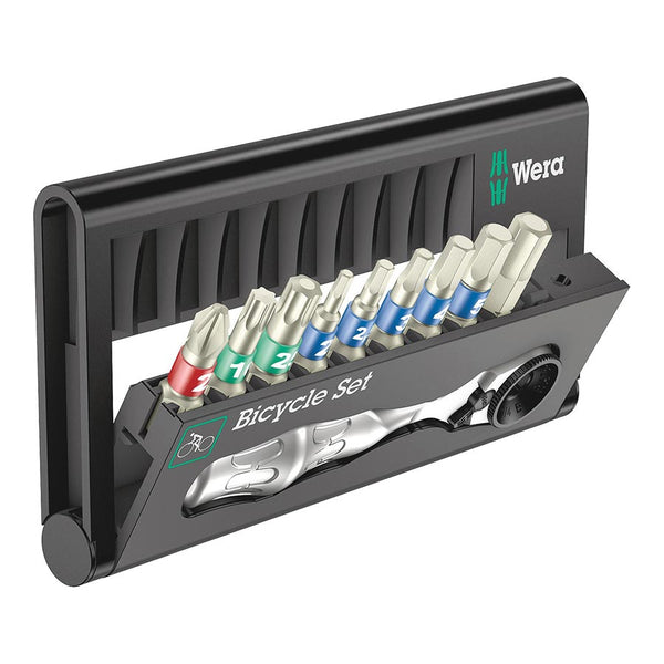 Wera, Bicycle Set 9, Bit-Check with Mini Bit-Ratchet 1/4'' Hex, Kit