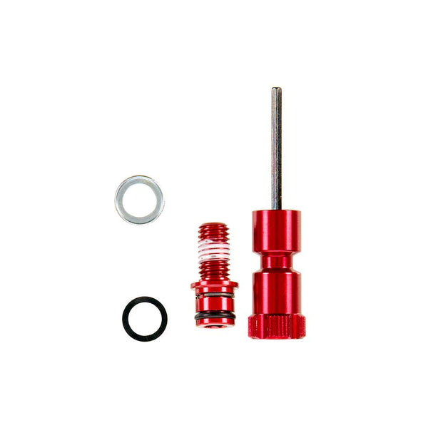 RockShox, 11.4015.404.010, Rebound Adjuster Knob/Bolt Kit, Aluminum Red Long (use with Maxle lower leg)