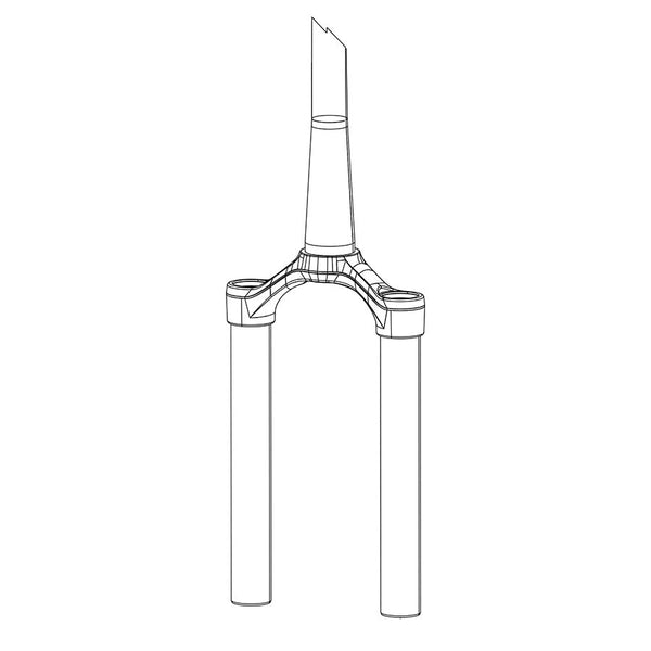 Reba A7 CSU, SOLO AIR 27 120mm MAX ALUMINUM TAPER DIFFUSION BLACK (NO GRADIENTS) - REBA A7 120mm (2018+)