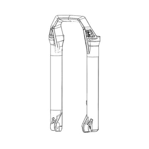 RockShox, Lower Leg for ZEB Gray, 27.5'', 11.4018.091.039