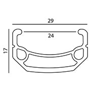 RIM SE BIKES 26 559x24 J24SG 36 BK/NMSW