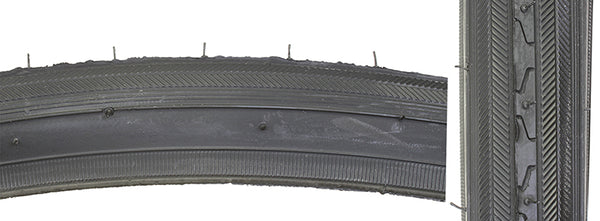 TIRE SUNLT 27x1-1/4 BK/BK RD 70lb K34/5 WIRE