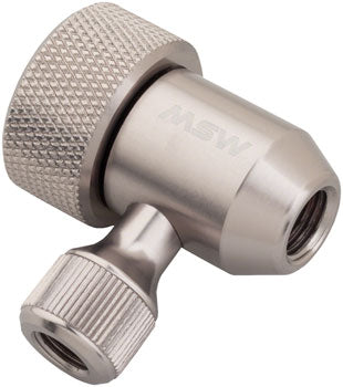 MSW Jetstream Adjustable Inflation Head: Presta and Schraeder, Silver