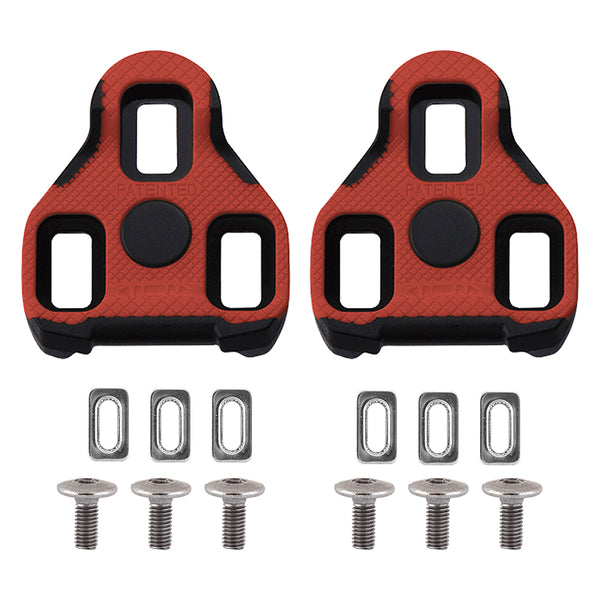 Exustar ARC11+ Look/Keo Cleats with Anti-Slip: 7 degree Red