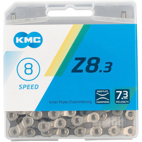 KMC, Z8.3 NP/GY, Chain, Speed: 6/7/8, 7.3mm, Links: 116, Silver