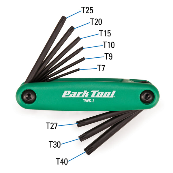 Folding Torx Wrench Set, TWS-2 - Green