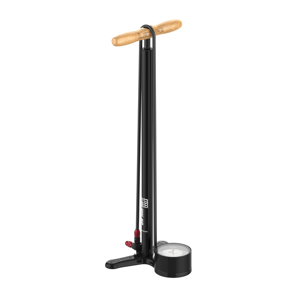 Lezyne Steel Floor Drive Floor Pump with 3.5" Gauge, ABS Pro Head, Flat Black