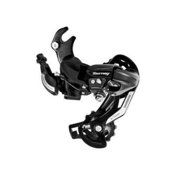 Shimano Tourney RD-TY500-SGS Rear Derailleur - 6,7 Speed, Long Cage, Black, Dropout Claw Hanger