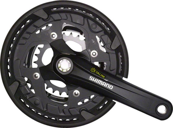 Shimano Alivio FC-T4010 Crankset - 175mm, 9-Speed, 48/36/26t, 104/64 BCD, Shimano Octalink V2 Spindle Interface, Black