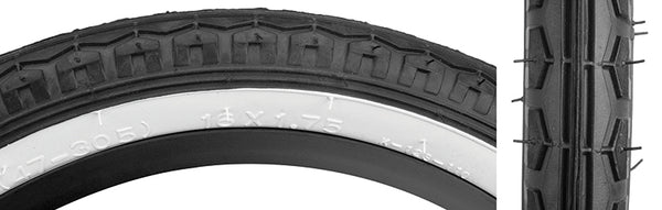 TIRE SUNLT 16x1.75 BK/WH STREET K123 WIRE