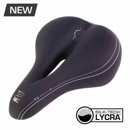 Serfas Saddle E-Gel Cruiser W/Cutout Silk Tech Lycra