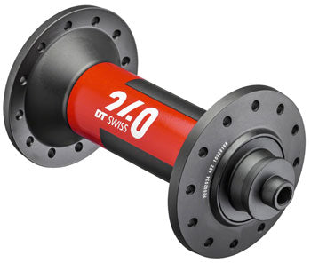 DT Swiss 240 Front Hub - QR x 100mm, 20h, Black/Red