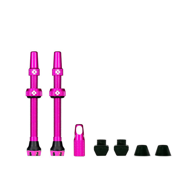 Muc-Off, V2, Tubeless Valve, Presta, 60mm, Pink, Pair