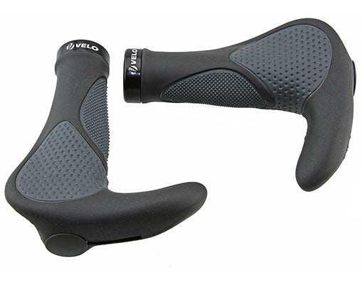 GRIPS 7/8 LONG 135MMTRIPLE DENSITY WITH BAR-END BLACK/GRAY