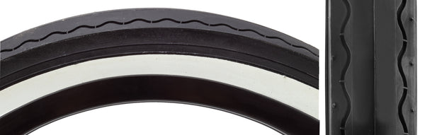 TIRE SUNLT 20x2.125 BK/WH SLICK 841 WIRE